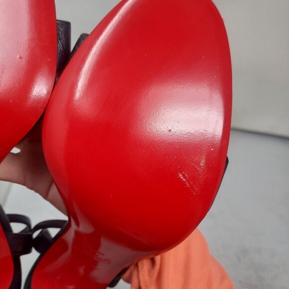 Christian Louboutin Loubigirl Black Ankle Strap Heel Sandal - Picture 12 of 15